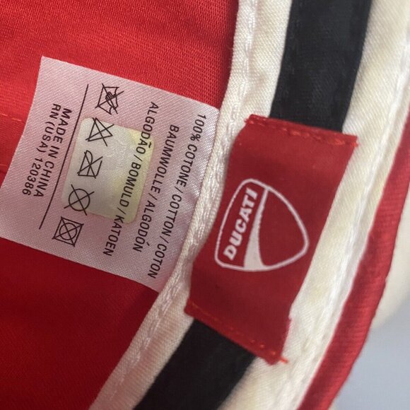 Ducati Corse Racing Moto Italian Adjustable Hat Red OSFA - Picture 9 of 9